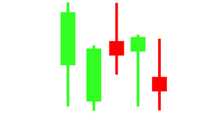 Bullish candlestick chart pattern. Candlestick chart Pattern For Traders. Japanese candlesticks pattern. bullish Candlestick chart pattern for forex, stock, cryptocurrency. Trading signal vector