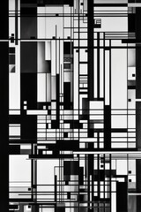 Abstract black and white color background with some cubic elements in it