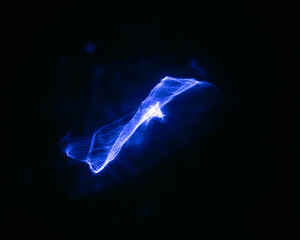 abstract light wave projection on textured surface