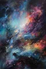 Cosmic space and stars, color cosmic abstract background.