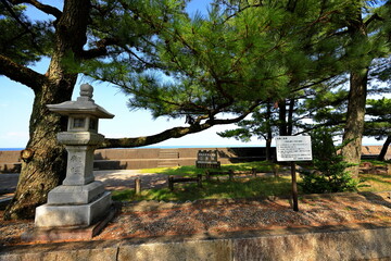 Futamiokitama Shrine near Sacred Meoto Iwa (Wedded Rocks) at Futami, Mie Prefecture, Japan
