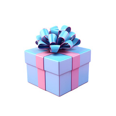 Gift box on transparent background, Christmas, holiday decoration material, vector illustration