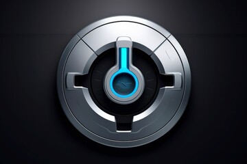 bstract technology digital keyhole ,high tech multicolor button