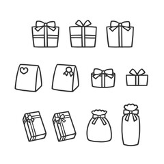 プレゼントのセット　線画