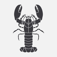 Hand drawn Doodle Lobster Vector Shape Illustration 