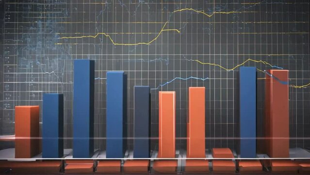 graph chart line background animation