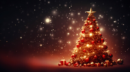Fototapeta na wymiar Christmas background, Christmas and holiday decoration materials, PPT background