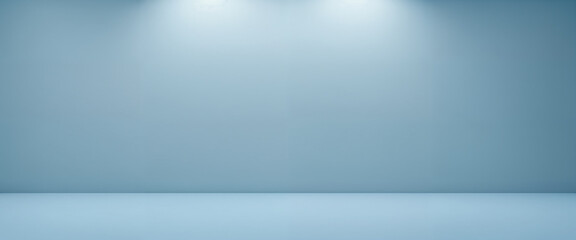シンプルな青い壁と床。グラデーション、光、アンビエント - obrazy, fototapety, plakaty