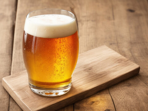 Glass of Beer for Bar Drinks Advertorial Concept