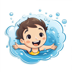 child in the water