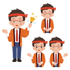 抽選会の男性スタッフセット