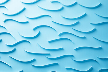 Light blue sea handmade from paper