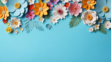 Colorful floral spring wallpaper. generative ai