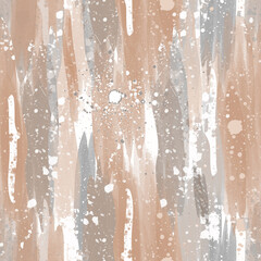 Fototapeta na wymiar Seamless abstract pattern. Gray, beige brush strokes, splashes on a white background.