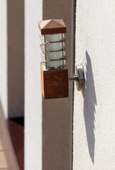 Sconce lamp on the wall of a building