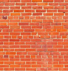 Red brick wall as an abstract background. Texture