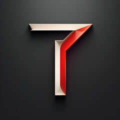 Minimalism logo letter T design font - obrazy, fototapety, plakaty