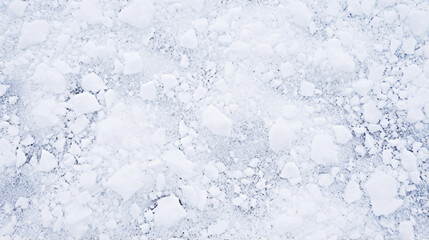 氷の地面を俯瞰したテクスチャー、冬の背景素材