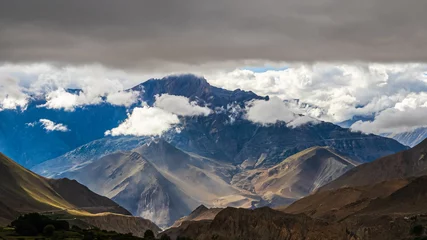 Crédence de cuisine en verre imprimé Dhaulagiri Annapurna Mountains,Mustang,Nepal