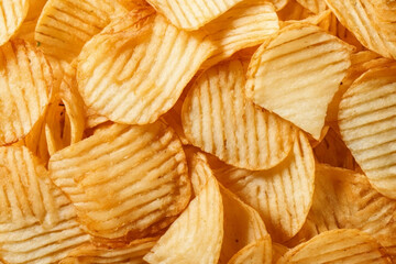 Crispy potato chips snack