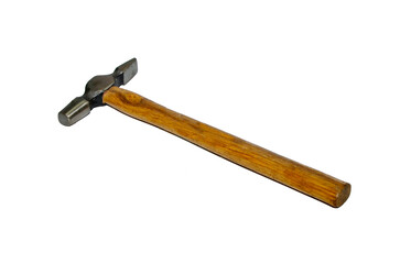 Small hammer with wooden handle