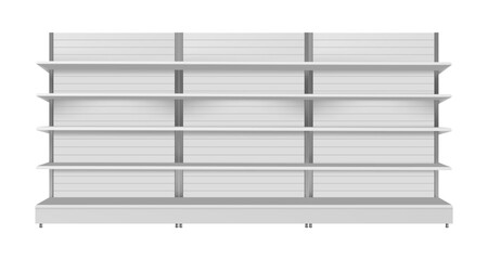 Biggest Empty Gondola Shelve Front Display for Supermarket Branding.  gondola  empty-shelve © MisalStudio