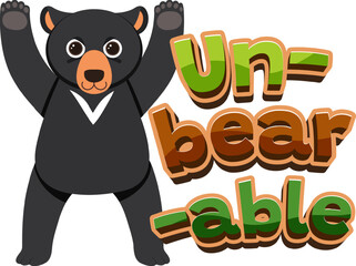 Un-bear-able: A Funny Cartoon Pun on Animals