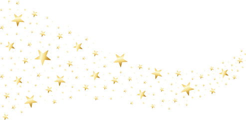 Sparkling golden stars set in vector style