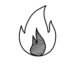 Hand Drawn Fire Icon 