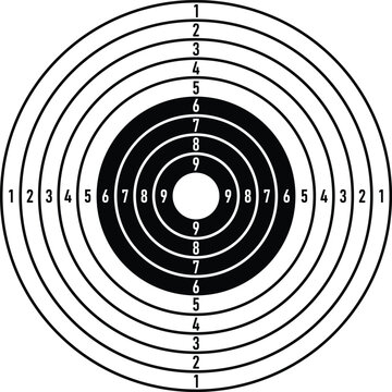 Shooting Target Icon Isolated on White Background. Vector illustration.