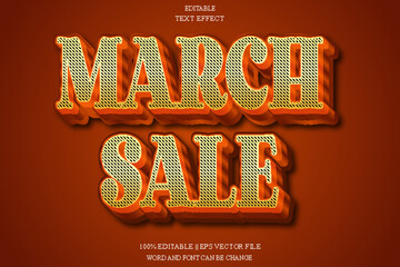 March sale Editable Text Effect Emboss Gradient Style