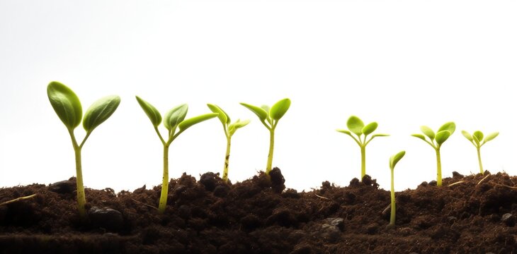 sprouts growing in soil