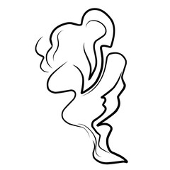 Simple Outline Sketch of Smoke 