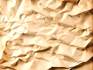 Beige crumpled paper background Generative ai design
