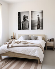 Serene and Stylish Bedroom with Natural Woven Accents