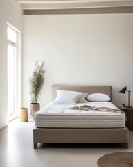Serene and Stylish Bedroom with Natural Woven Accents