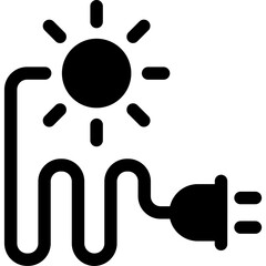 Solar Energy with Socket Icon