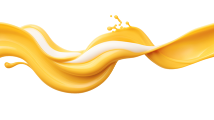 Mango milk twisted curve flow transparent