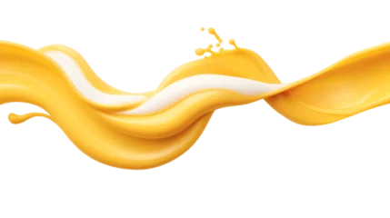  Mango milk twisted curve flow transparent © samitha