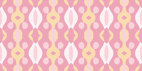 Seamless pattern with pink flowers