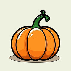 Pumpkin hand-drawn illustration. Pumpkin. Vector doodle style cartoon illustration