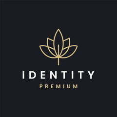 Fototapeta premium flowers logo icon design template flat vector