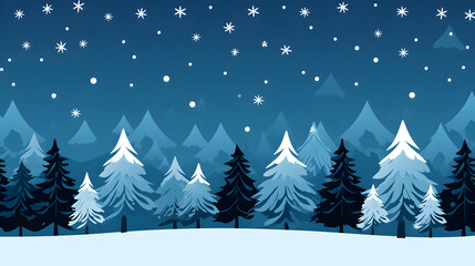 Obraz premium winter background with trees and snow