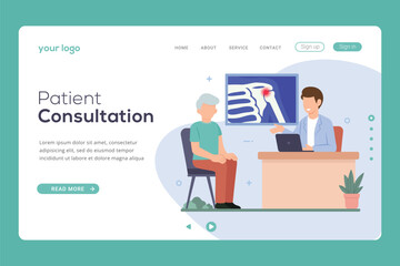 Web page design templates for medical consultation