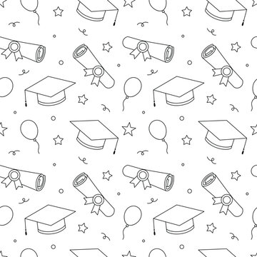 Seamless Pattern Graduation Backdrop Vector Graphic