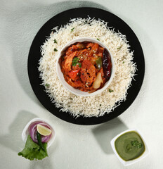 Mix Veg With Rice, Indian Dish
