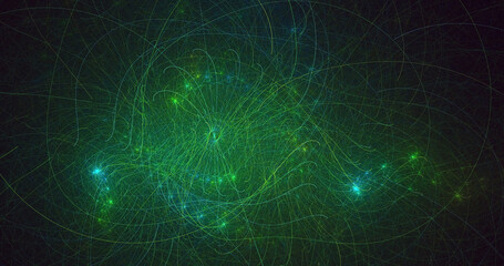 3D manual rendering abstract colorful fractal light background