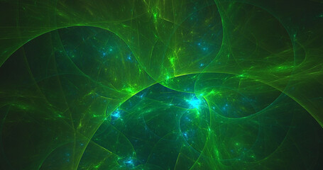 Naklejka premium 3D manual rendering abstract colorful fractal light background