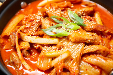 Pork and Kimchi Stew ,Korean food 