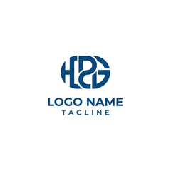Initial logo HDPG/HPDG, monogram, illustration.
